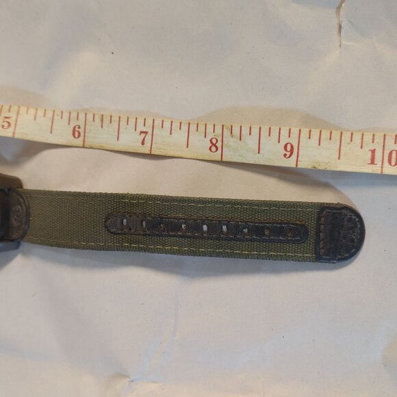 Timex Expedition Mens Watch Vintage Camper Brown Leather Green Fabric Strap 39mm - Picture 6 of 11